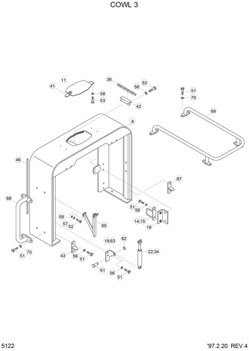 Схема запчастей Hyundai HL750 - COWL3 