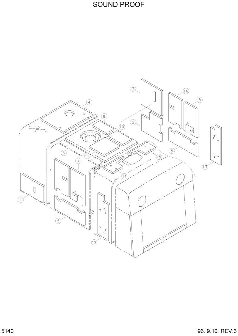 Схема запчастей Hyundai HL750 - SOUND PROOF 