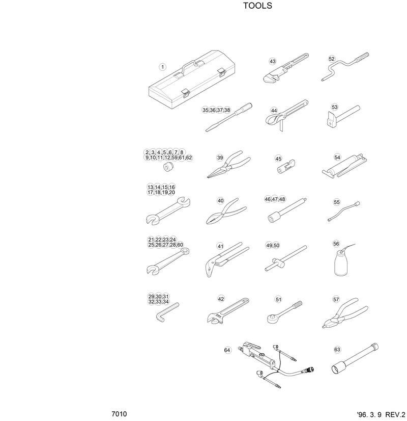Схема запчастей Hyundai HL750 - TOOLS 