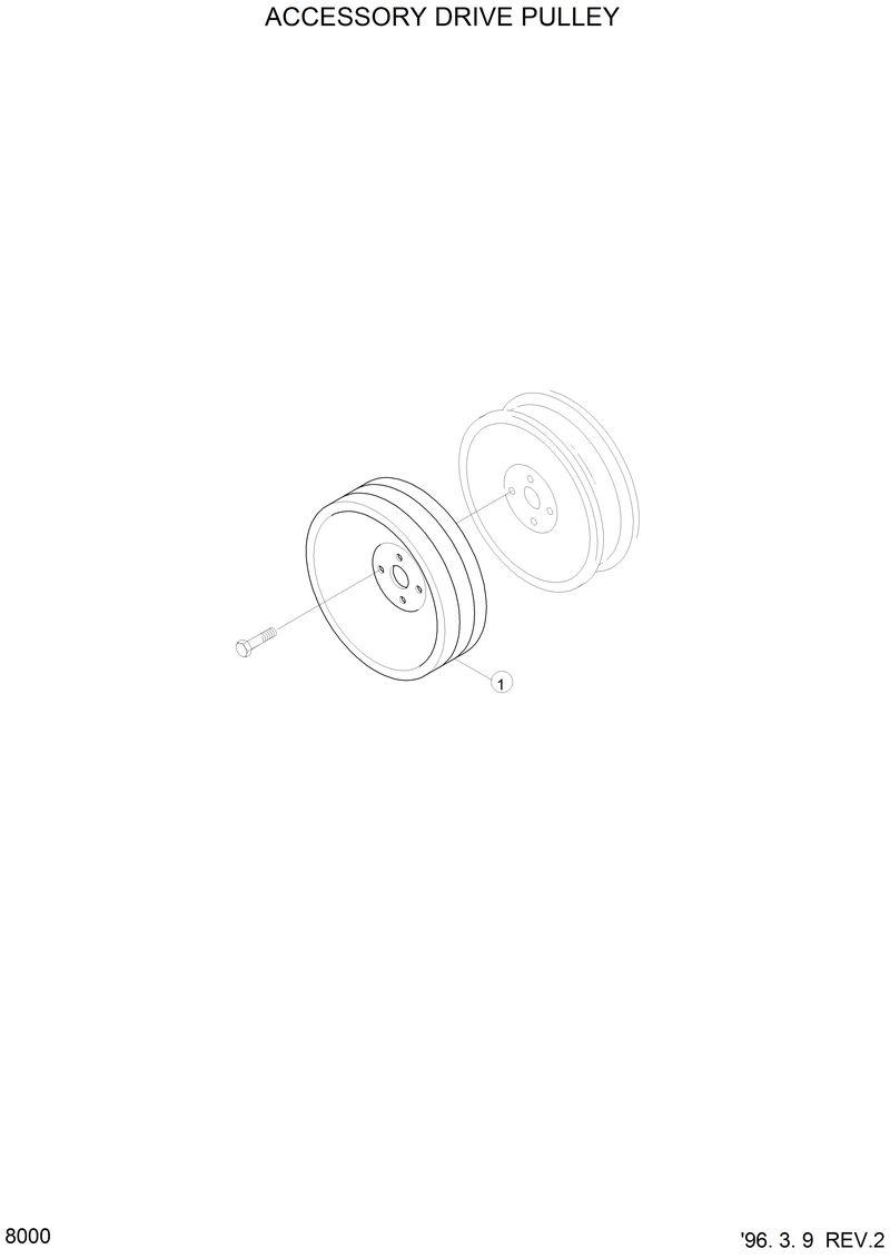 Схема запчастей Hyundai HL750 - ACCESSORY DRIYE PULLEY 