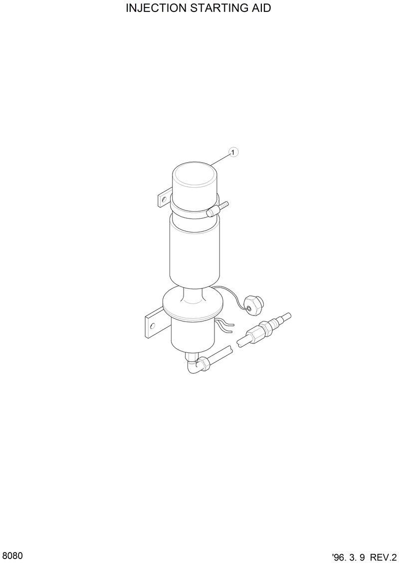 Схема запчастей Hyundai HL750 - INJECTION STARTING AID 