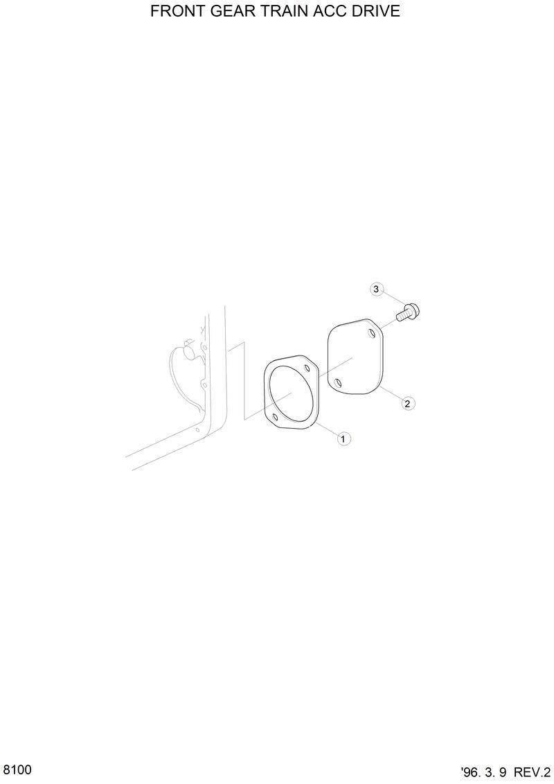 Схема запчастей Hyundai HL750 - FRONT GEAR TRAIN ACC DRIVE 