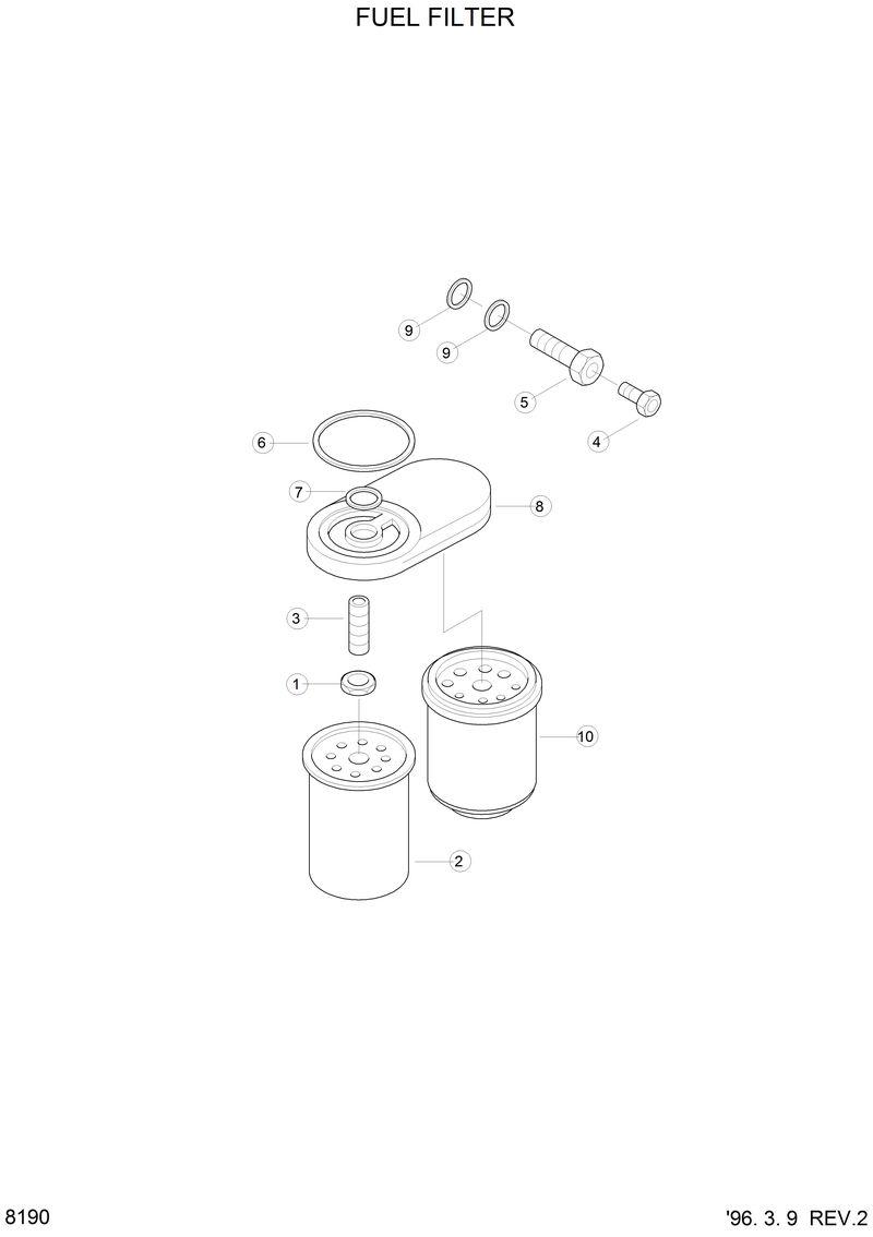 Схема запчастей Hyundai HL750 - FUEL FILTER 