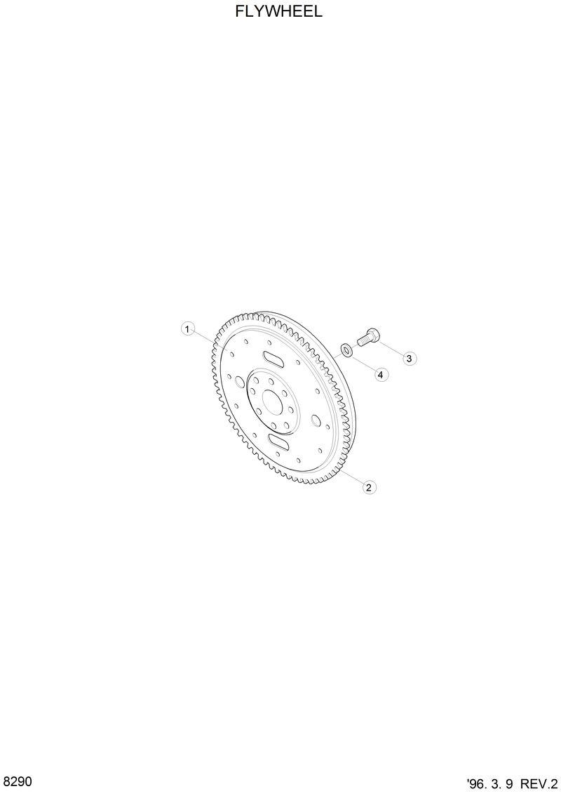 Схема запчастей Hyundai HL750 - FLYWHEEL 