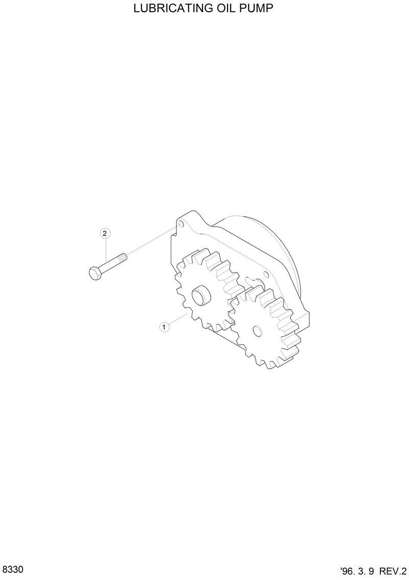 Схема запчастей Hyundai HL750 - LUBRICATING OIL PUMP 