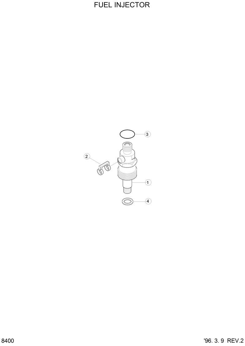 Схема запчастей Hyundai HL750 - FUEL INJECTOR 