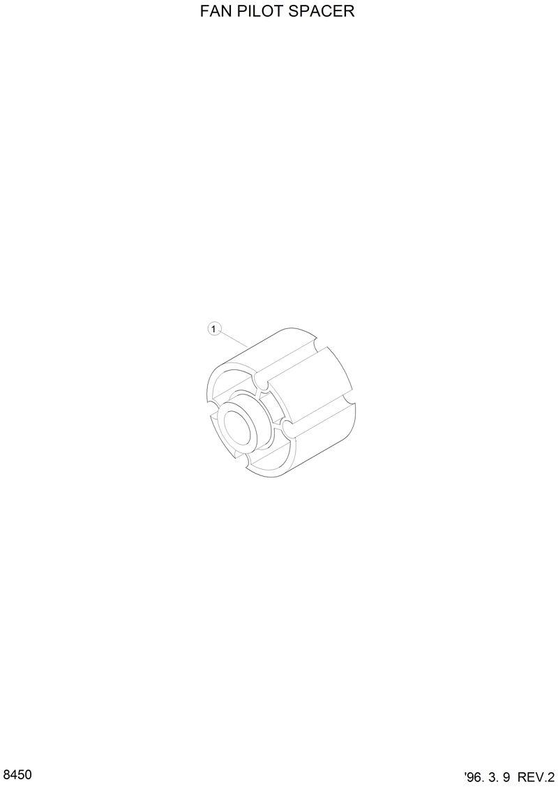 Схема запчастей Hyundai HL750 - FAN PILOT SPACER 