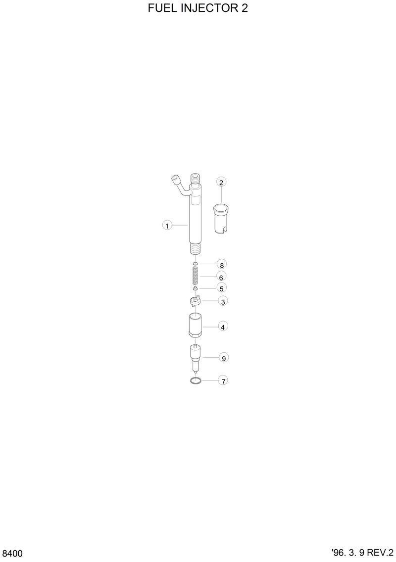 Схема запчастей Hyundai HL760 - FUEL INJECTOR 2 