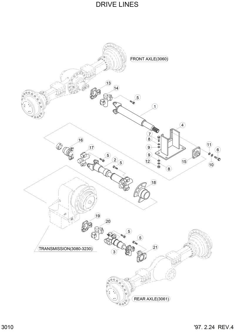 Схема запчастей Hyundai HL770 - DRIVE LINES 