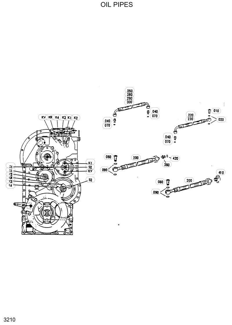 Схема запчастей Hyundai HL770 - OIL PIPES 