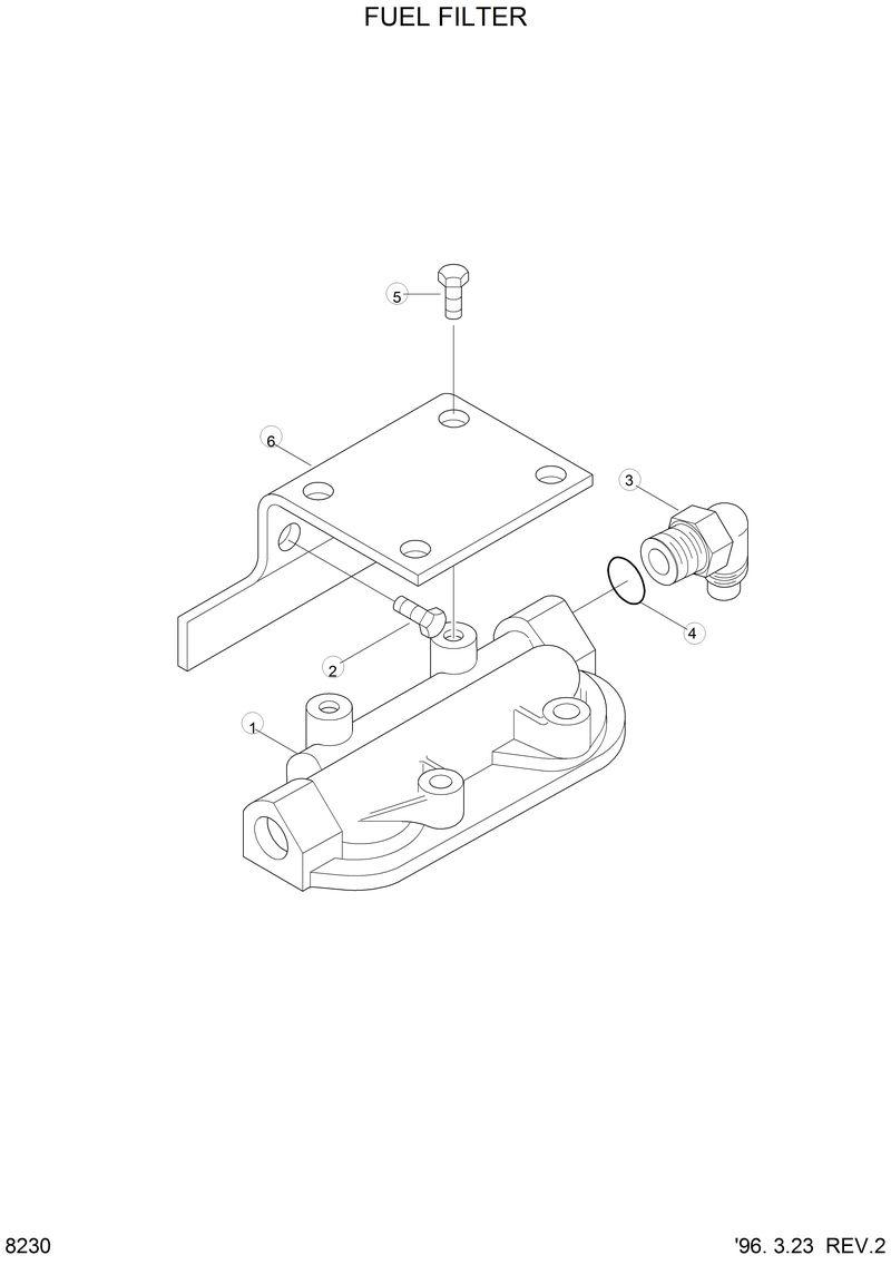 Схема запчастей Hyundai HL770 - FUEL FILTER 