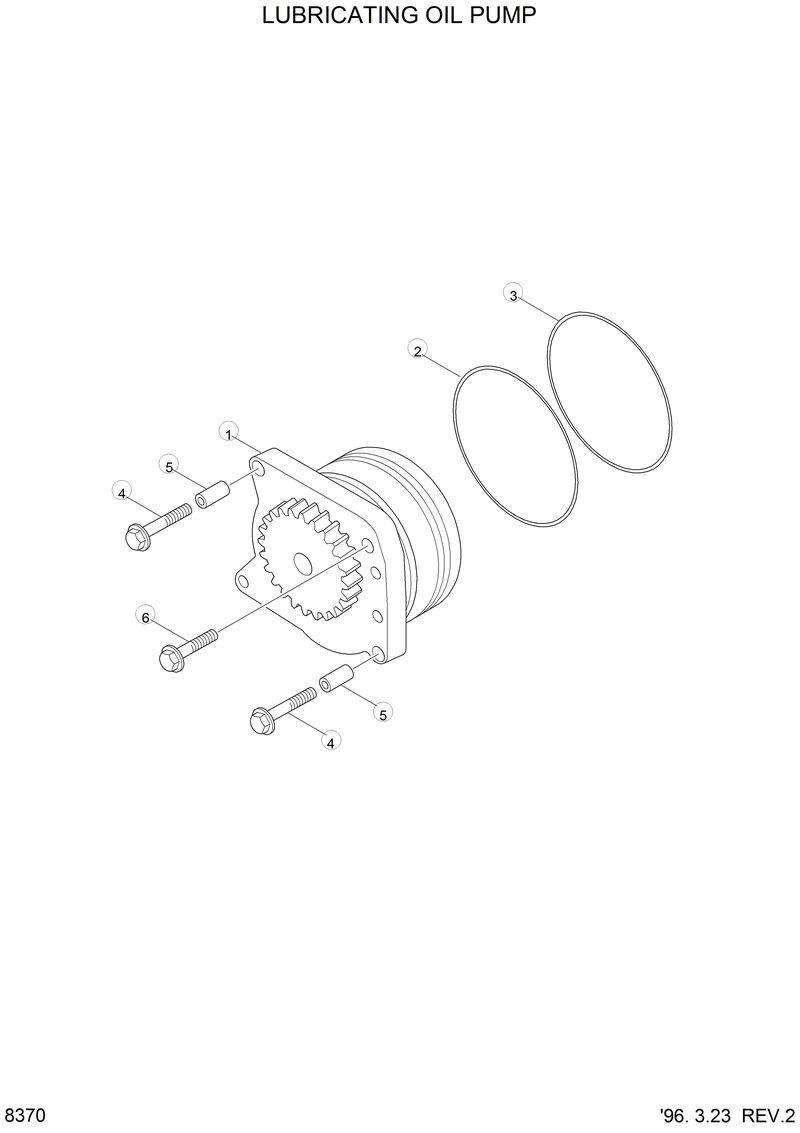 Схема запчастей Hyundai HL770 - LUBRICATING OIL PUMP 