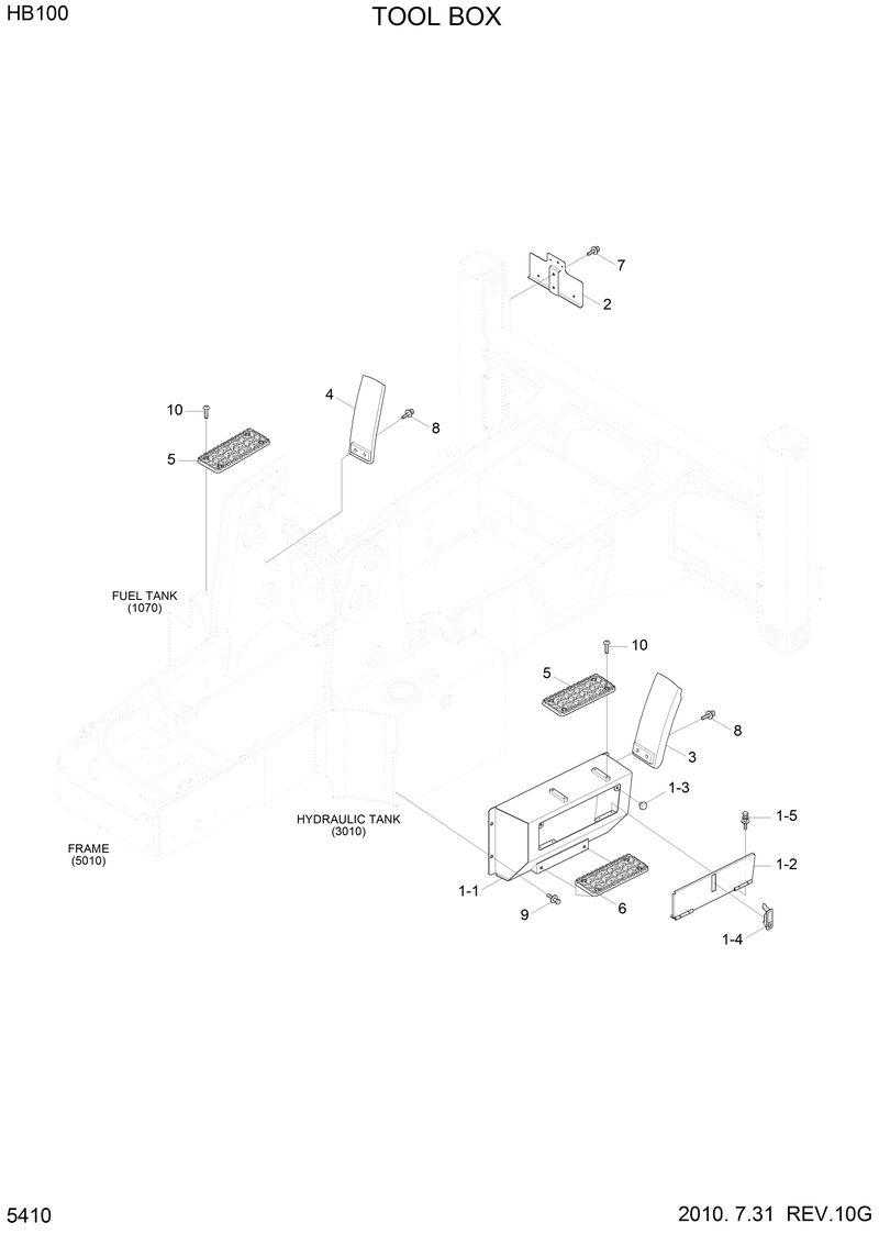 Схема запчастей Hyundai HB100 - TOOL BOX 