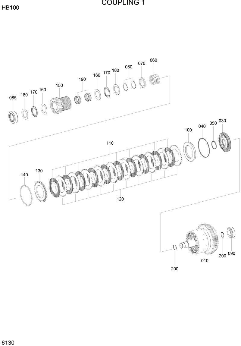 Схема запчастей Hyundai HB100 - COUPLING 1 