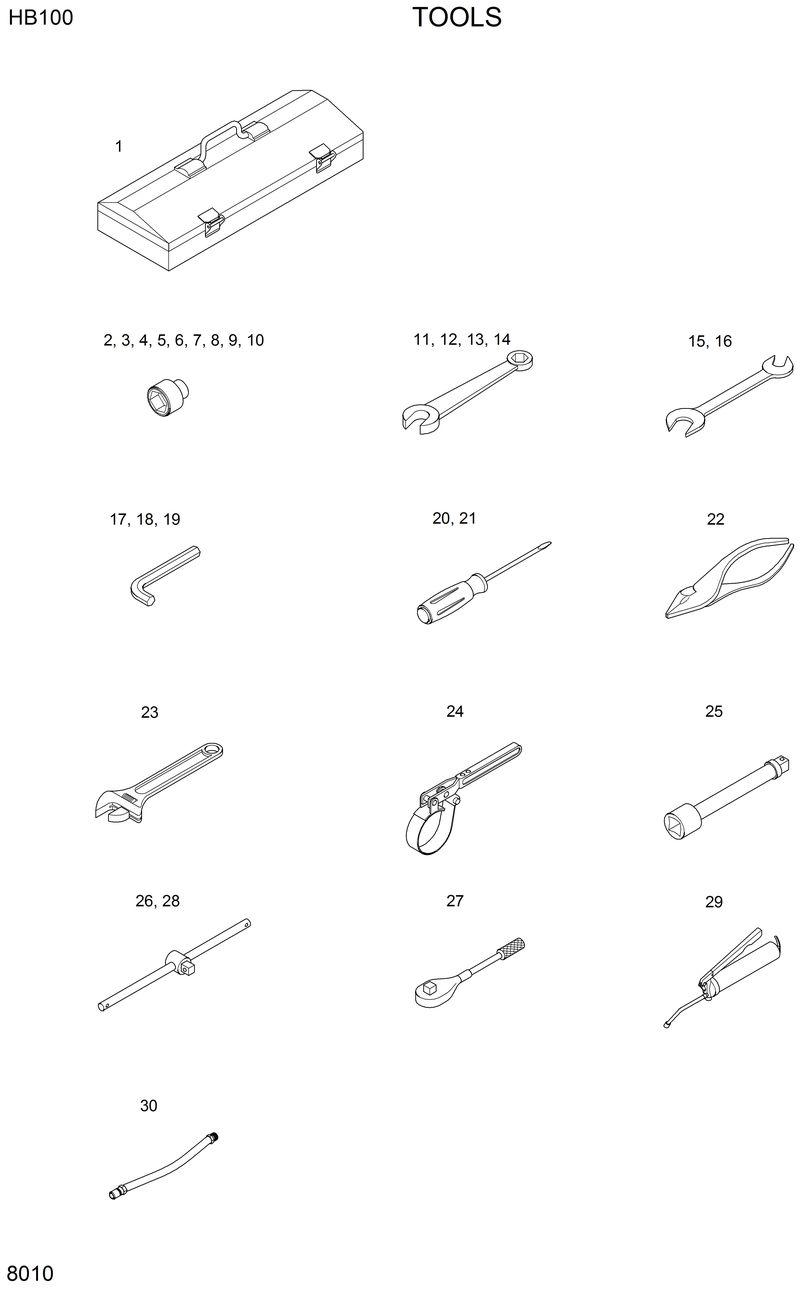 Схема запчастей Hyundai HB100 - TOOLS 
