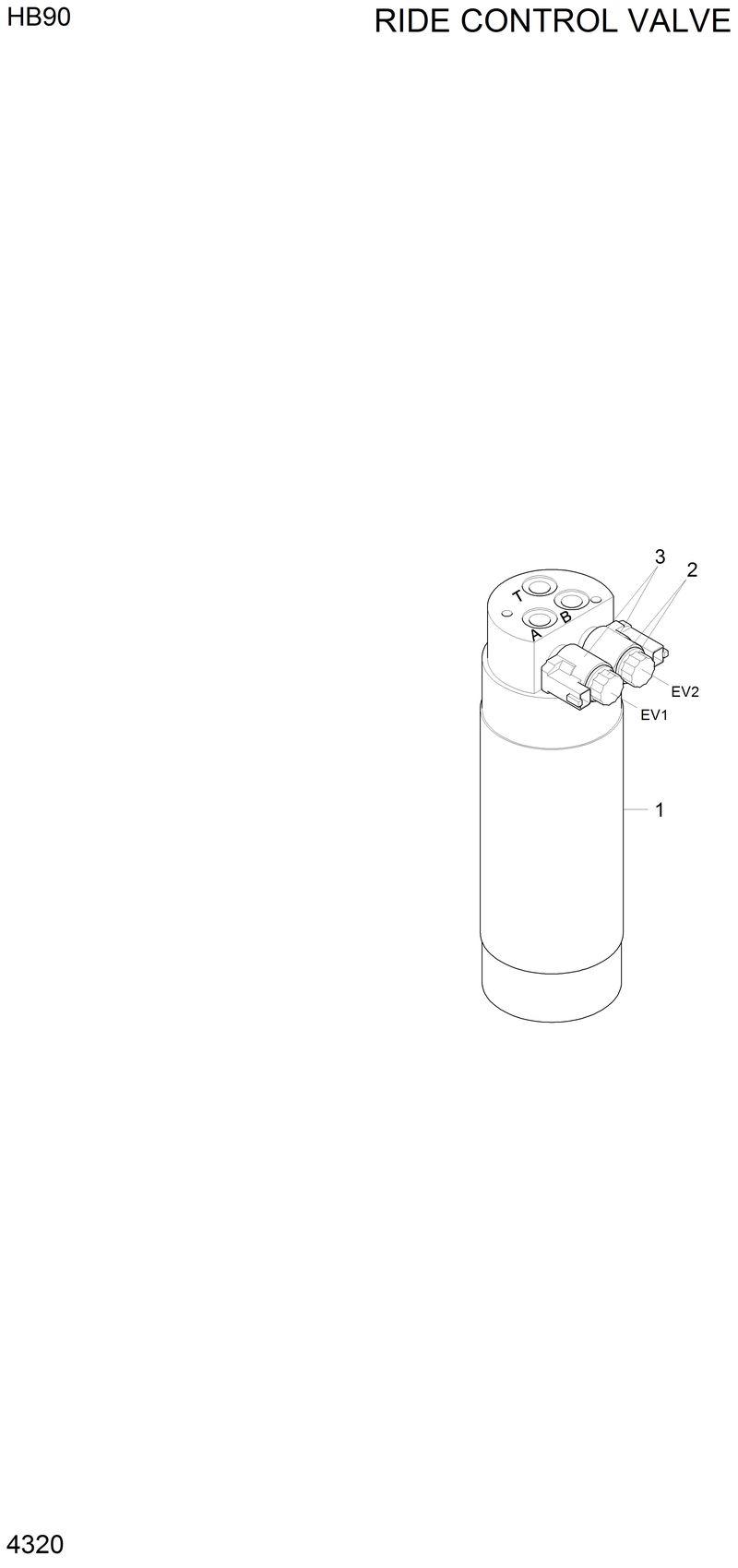 Схема запчастей Hyundai HB90 - RIDE CONTROL VALVE 