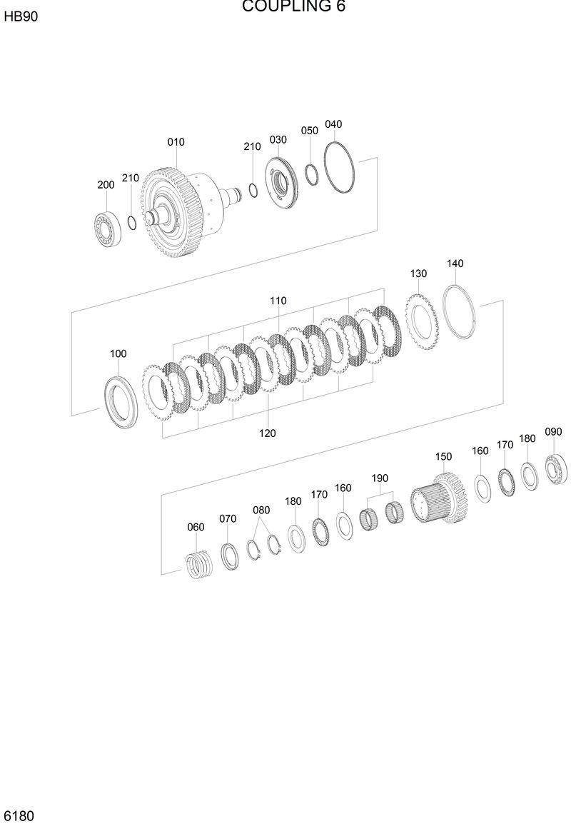 Схема запчастей Hyundai HB90 - COUPLING 6 