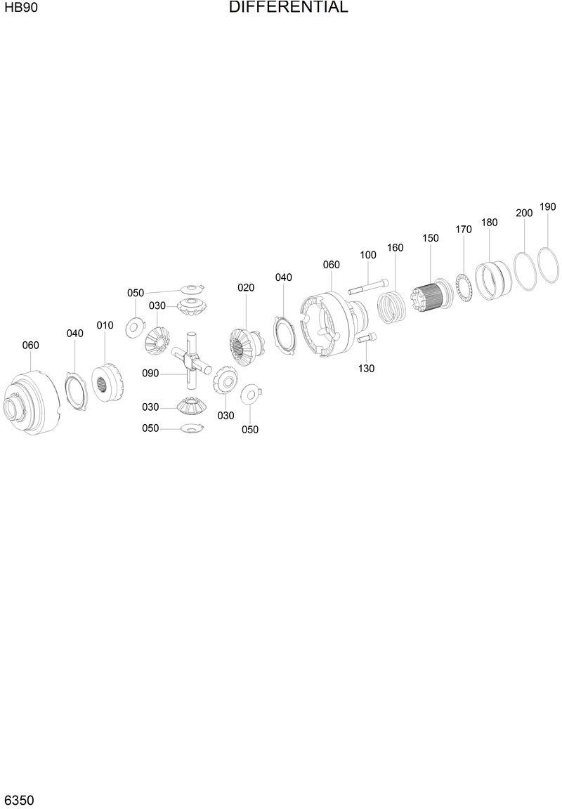 Схема запчастей Hyundai HB90 - DIFFERENTIAL 