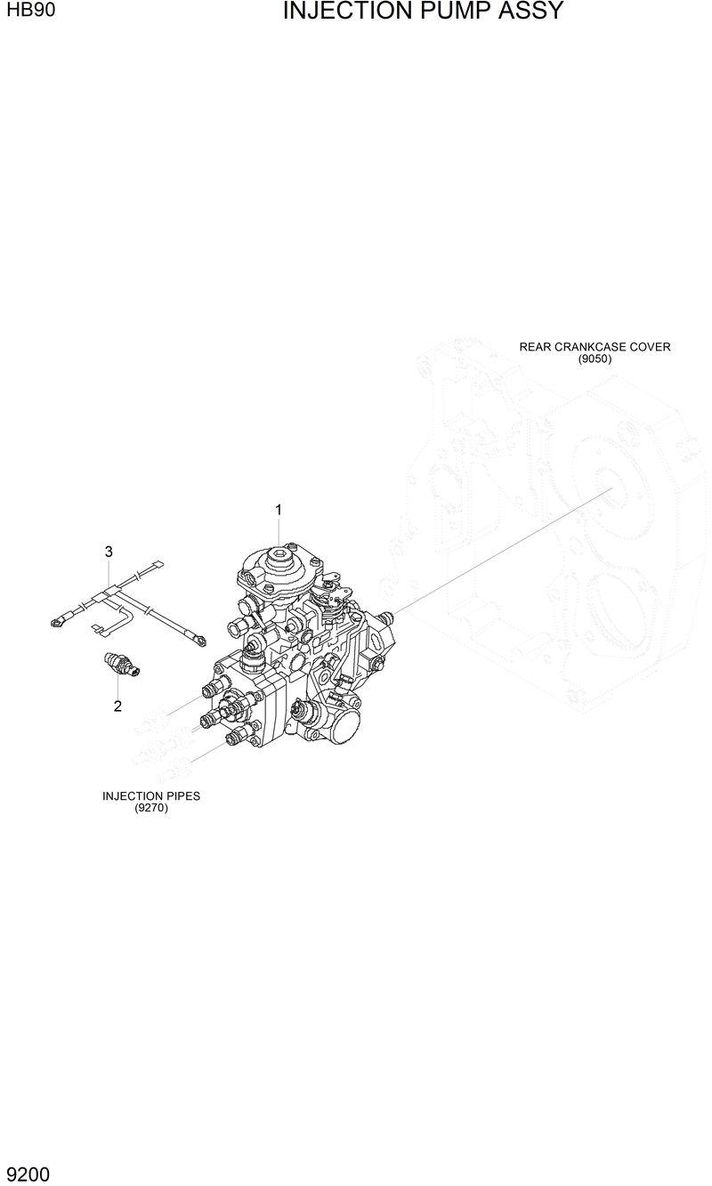 Схема запчастей Hyundai HB90 - INJECTION PUMP ASSY 