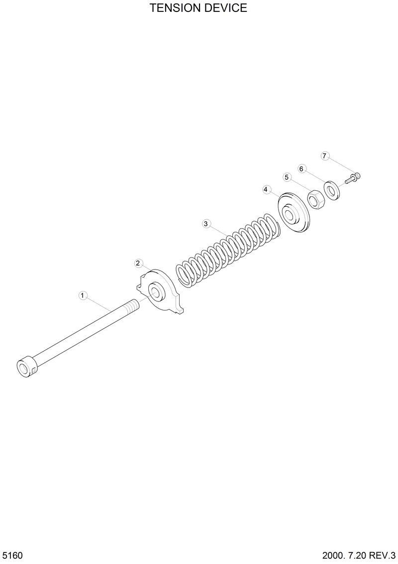 Схема запчастей Hyundai H70 - TENSION DEVICE 