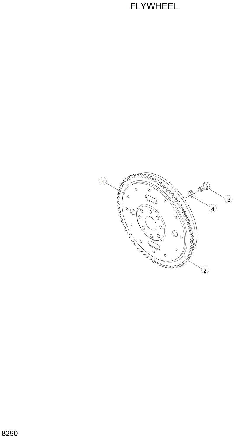 Схема запчастей Hyundai H70 - FLYWHEEL 