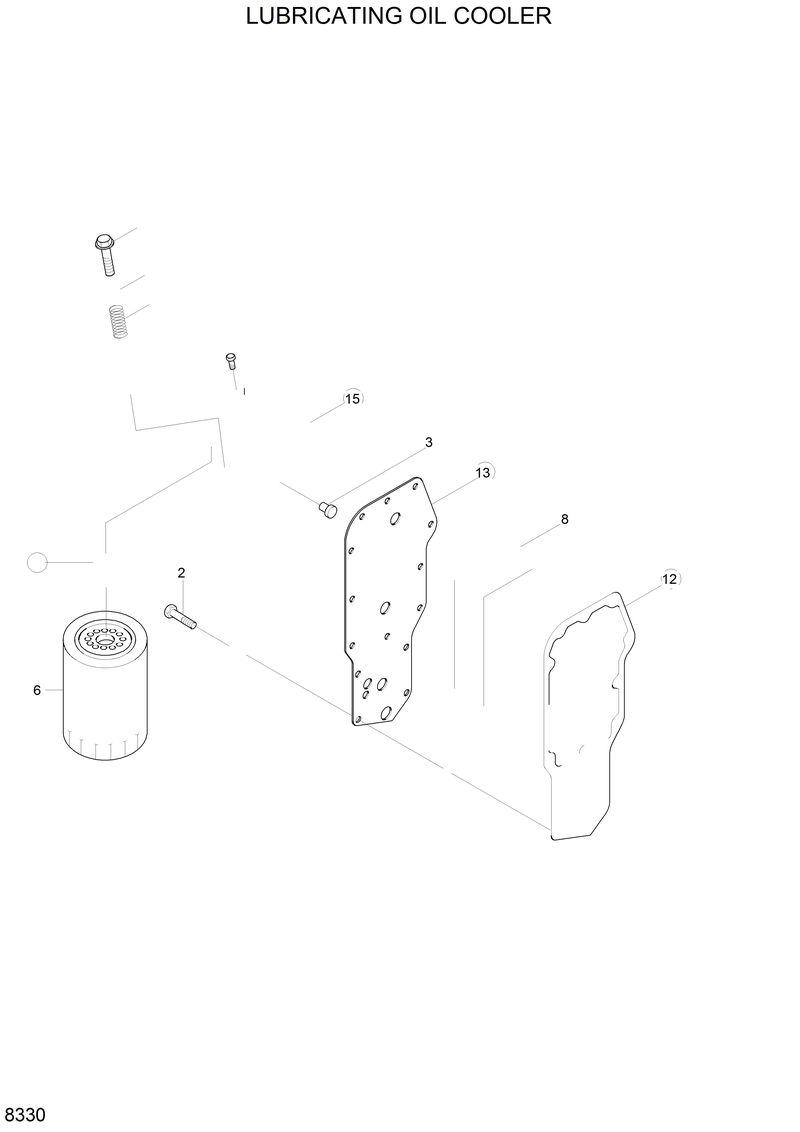 Схема запчастей Hyundai H70 - LUBRICATING OIL COOLER 