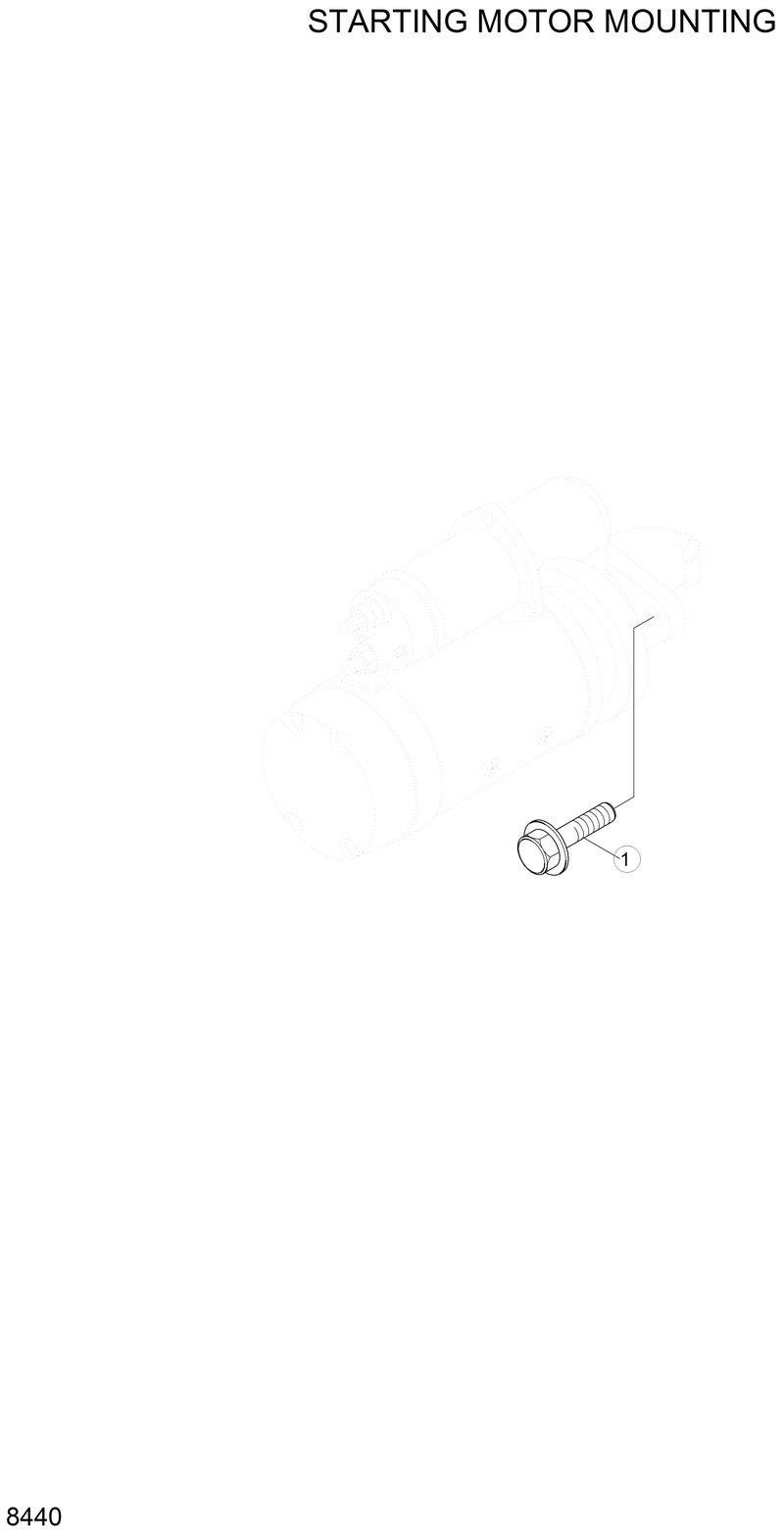 Схема запчастей Hyundai H70 - STARTING MOTOR MOUNTING 