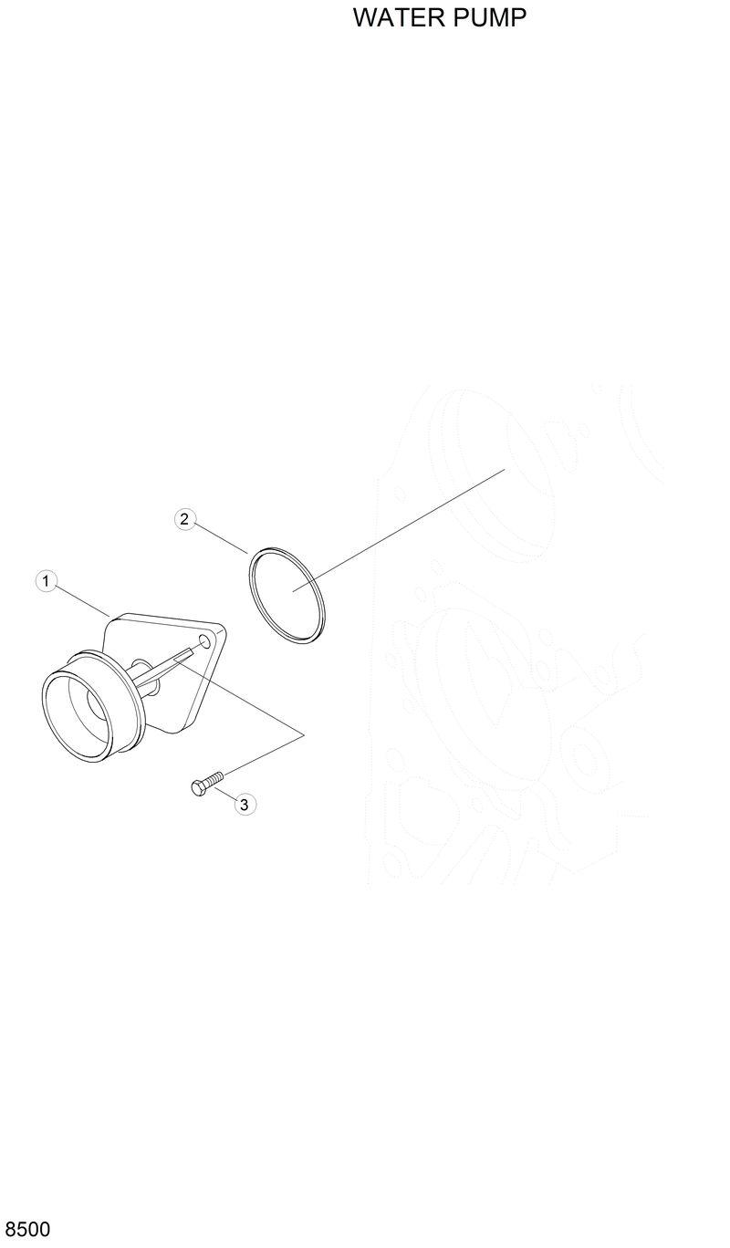 Схема запчастей Hyundai H70 - WATER PUMP 