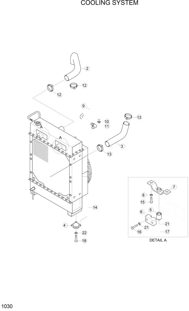 Схема запчастей Hyundai H80 - COOLING SYSTEM 