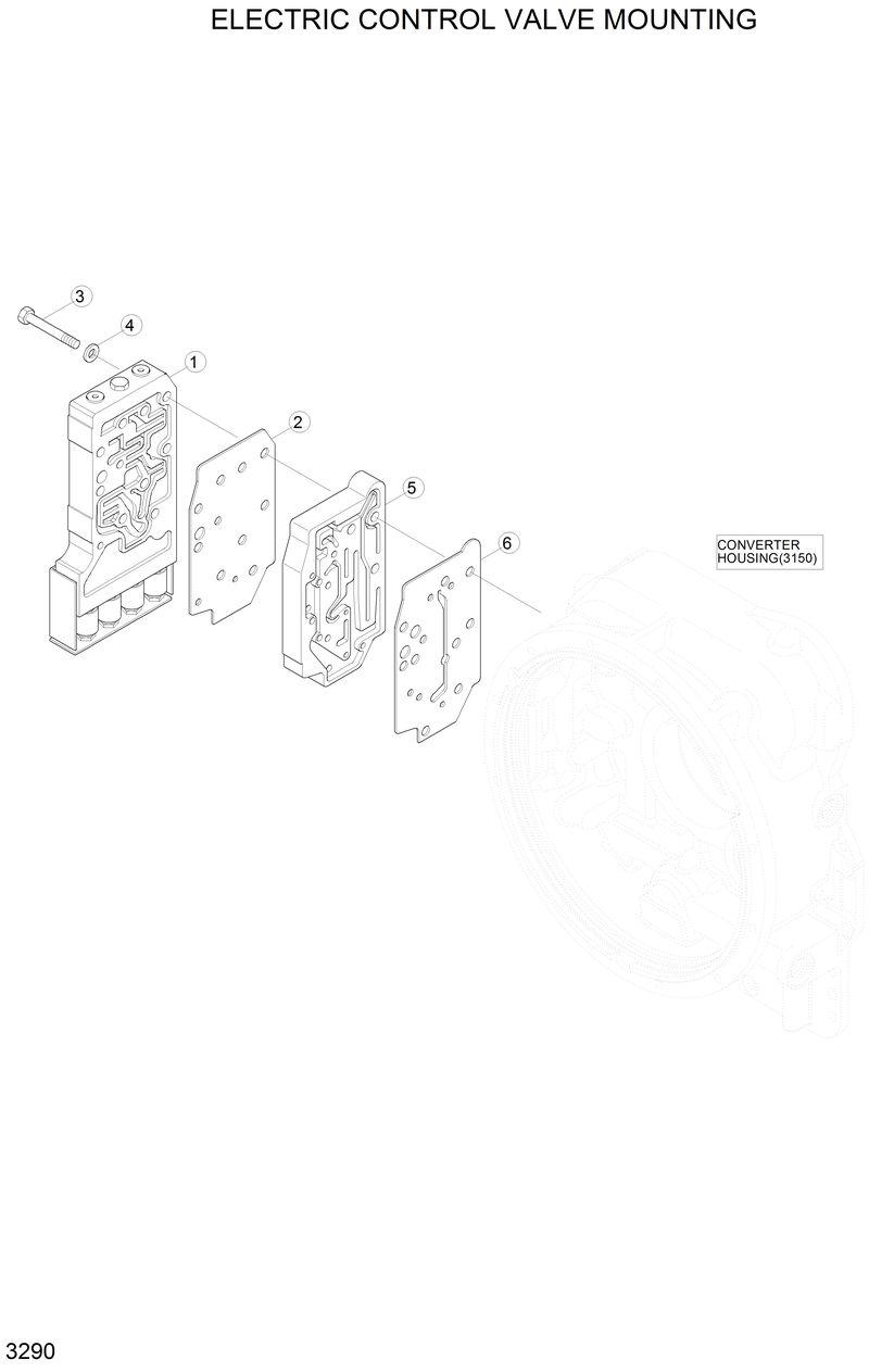 Схема запчастей Hyundai H80 - ELECTRIC CONTROL VALVE MOUNTING 