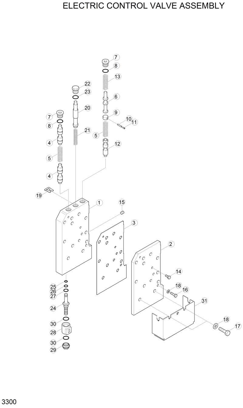 Схема запчастей Hyundai H80 - ELECTRIC CONTROL VALVE ASSEMBLY 