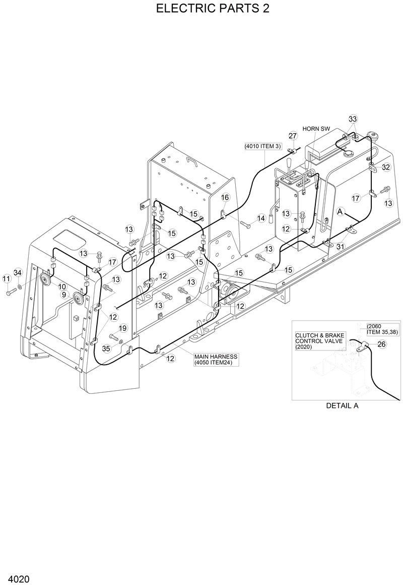 Схема запчастей Hyundai H80 - ELECTRIC PARTS 2 