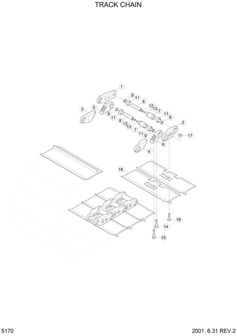 Схема запчастей Hyundai H80 - TRACK CHAIN 