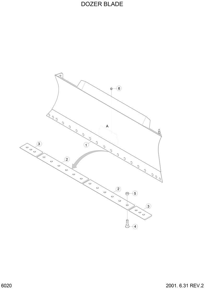 Схема запчастей Hyundai H80 - DOZER BLADE 
