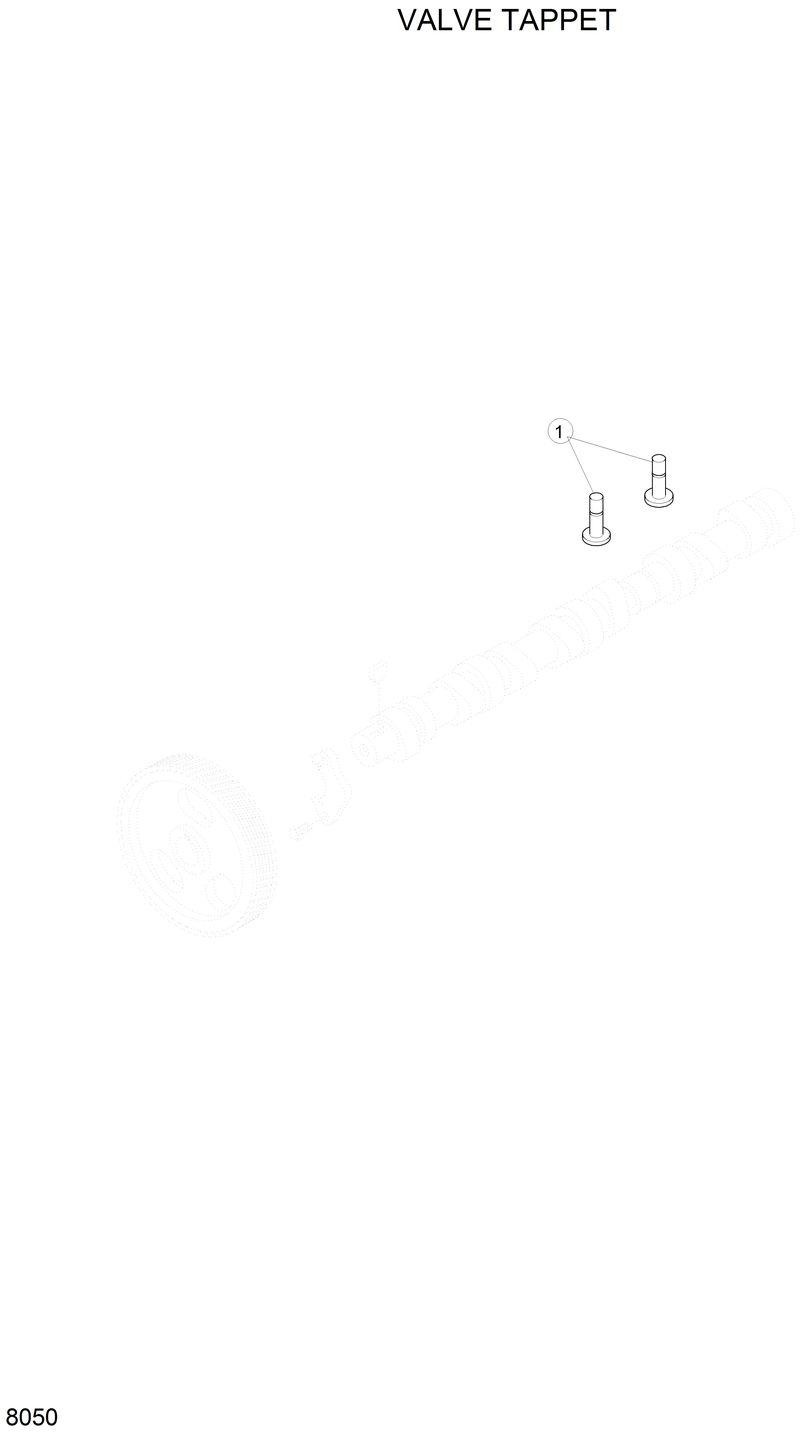 Схема запчастей Hyundai H80 - VALVE TAPPET 