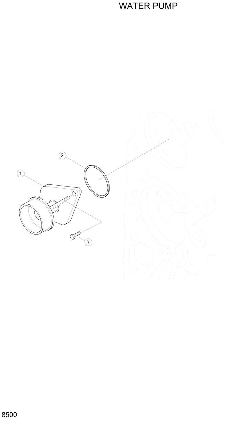 Схема запчастей Hyundai H80 - WATER PUMP 