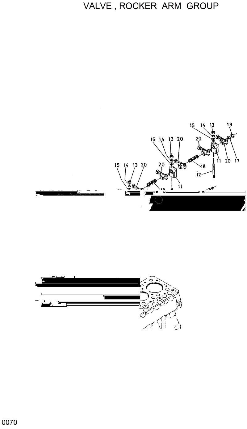 Схема запчастей Hyundai HSL600 - V/V,ROCKER ARM GROUP 