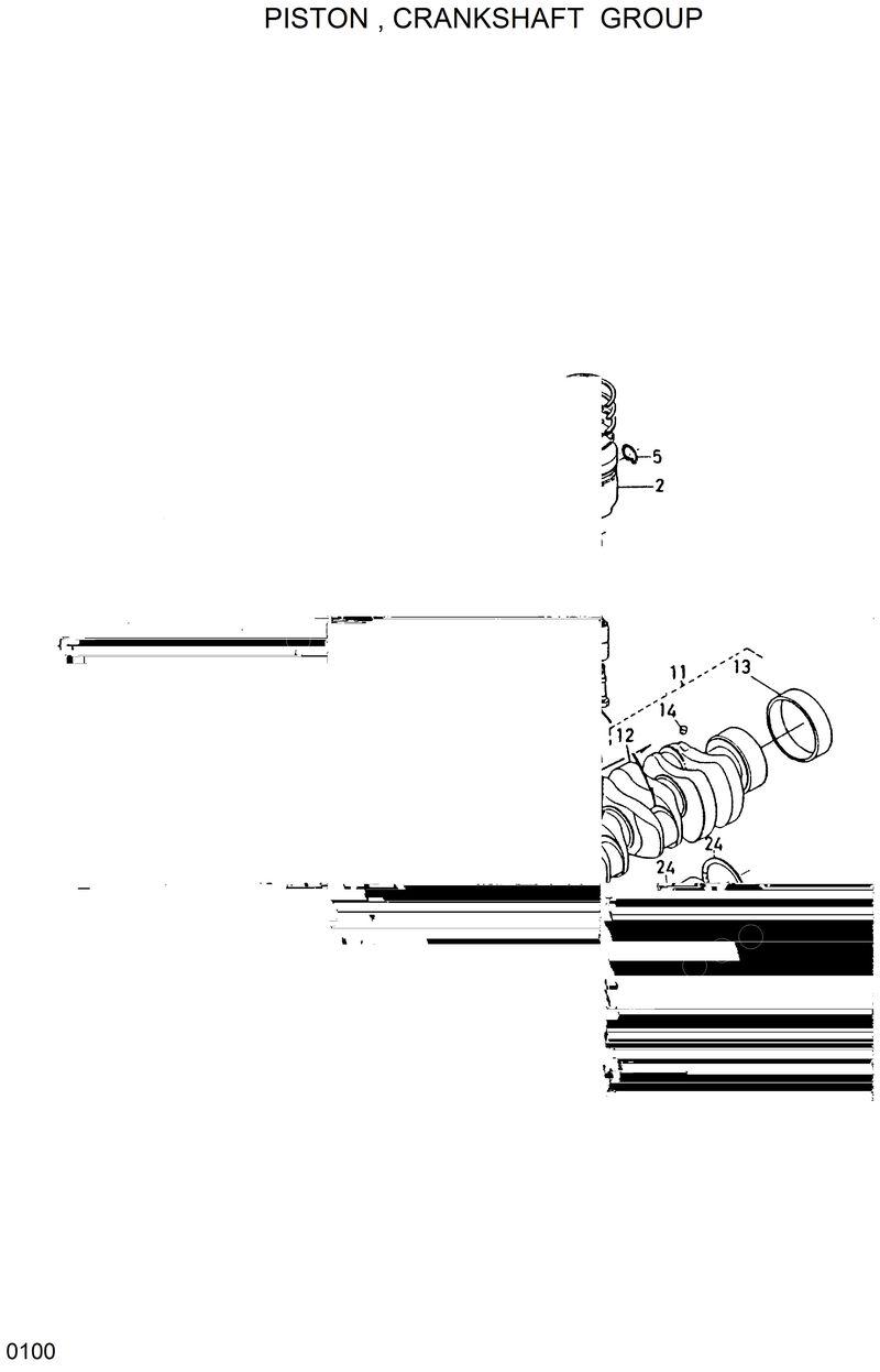 Схема запчастей Hyundai HSL600 - PISTON,CRANKSHAFT GROP. 