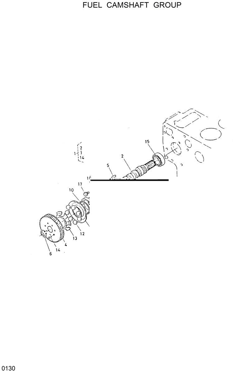 Схема запчастей Hyundai HSL600 - FUEL CAMSHAFT GROUP 