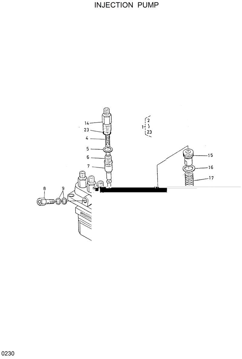 Схема запчастей Hyundai HSL600 - INJECTION PUMP 
