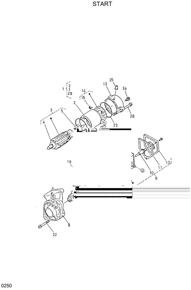 Схема запчастей Hyundai HSL600 - STARTER 