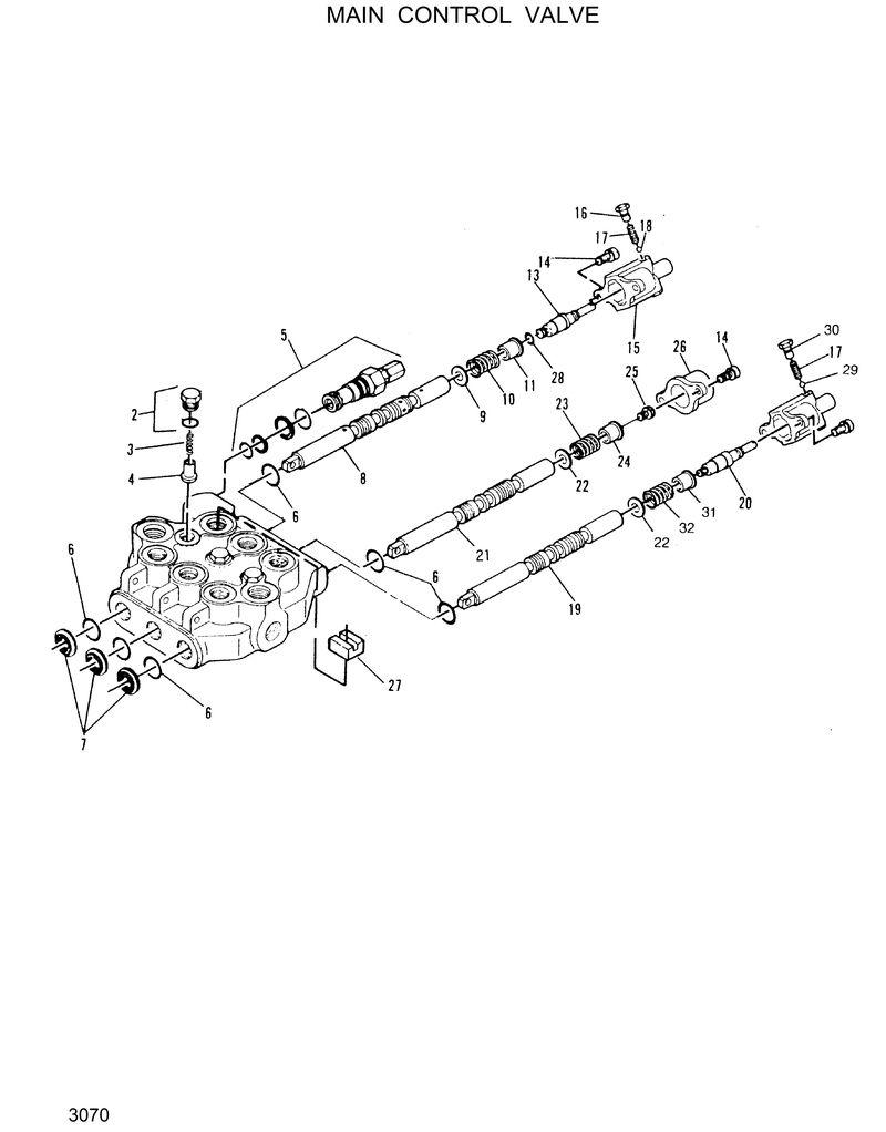 Схема запчастей Hyundai HSL600 - MAIN CONTROL VALVE 