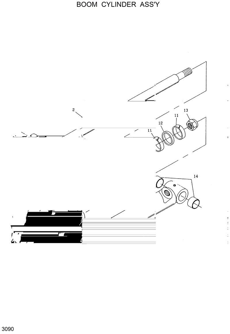 Схема запчастей Hyundai HSL600 - BOOM CYLINDER ASSY 