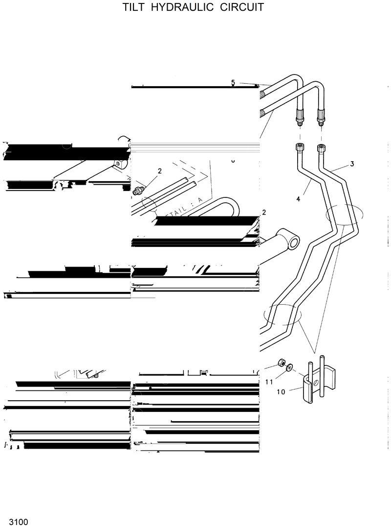 Схема запчастей Hyundai HSL600 - TILT HYDRAULIC CIRCUIT 