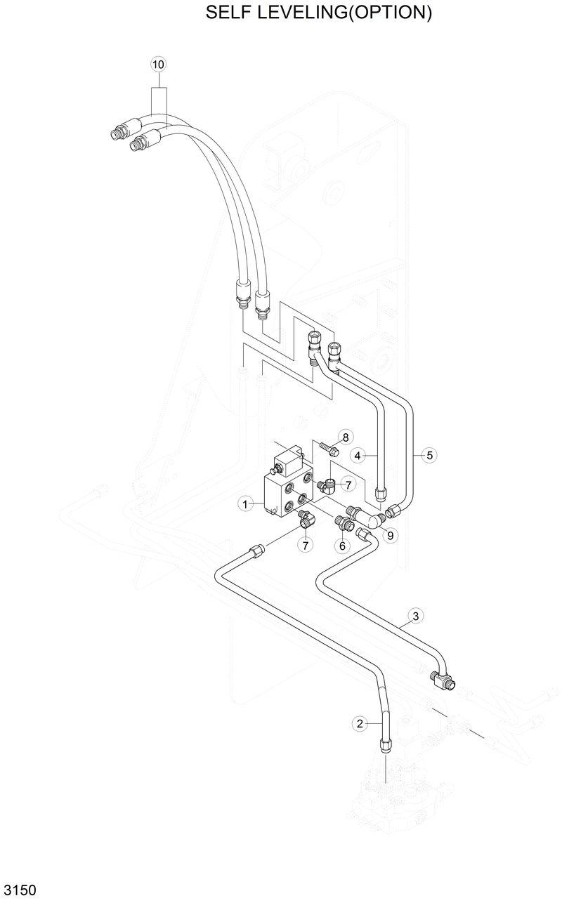 Схема запчастей Hyundai HSL610 - SELF LEVELING HYDRAULIC(OPTION) 