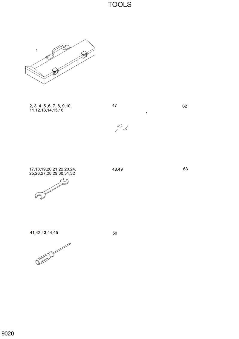 Схема запчастей Hyundai HSL610 - TOOLS(#0001-) 