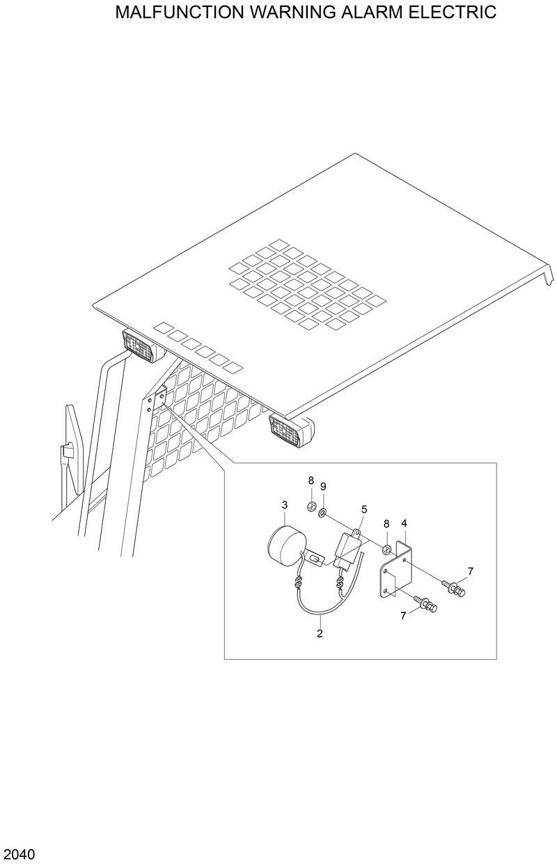 Схема запчастей Hyundai HSL810 - MALFUNCTION WARNING ALARM ELECTRIC 