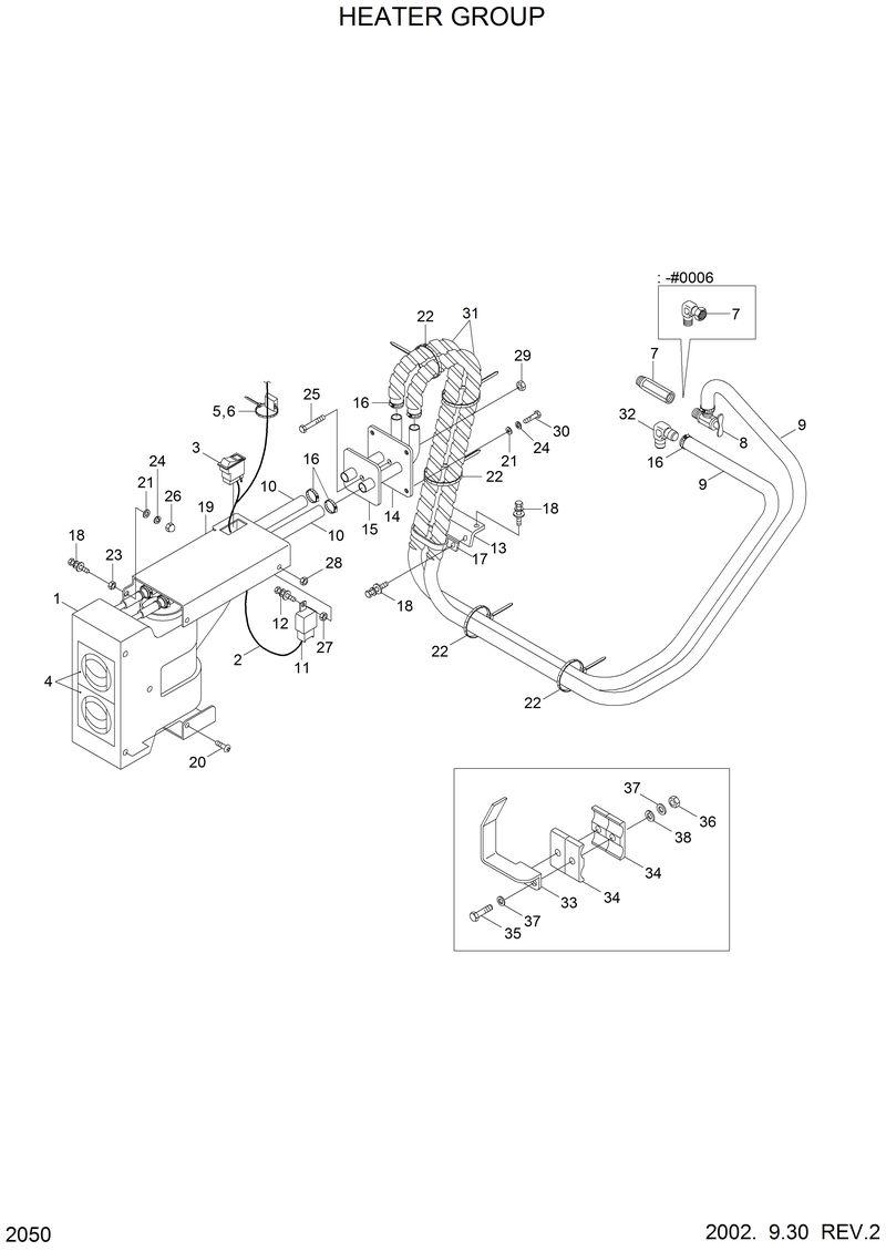Схема запчастей Hyundai HSL810 - HEATER GROUP 