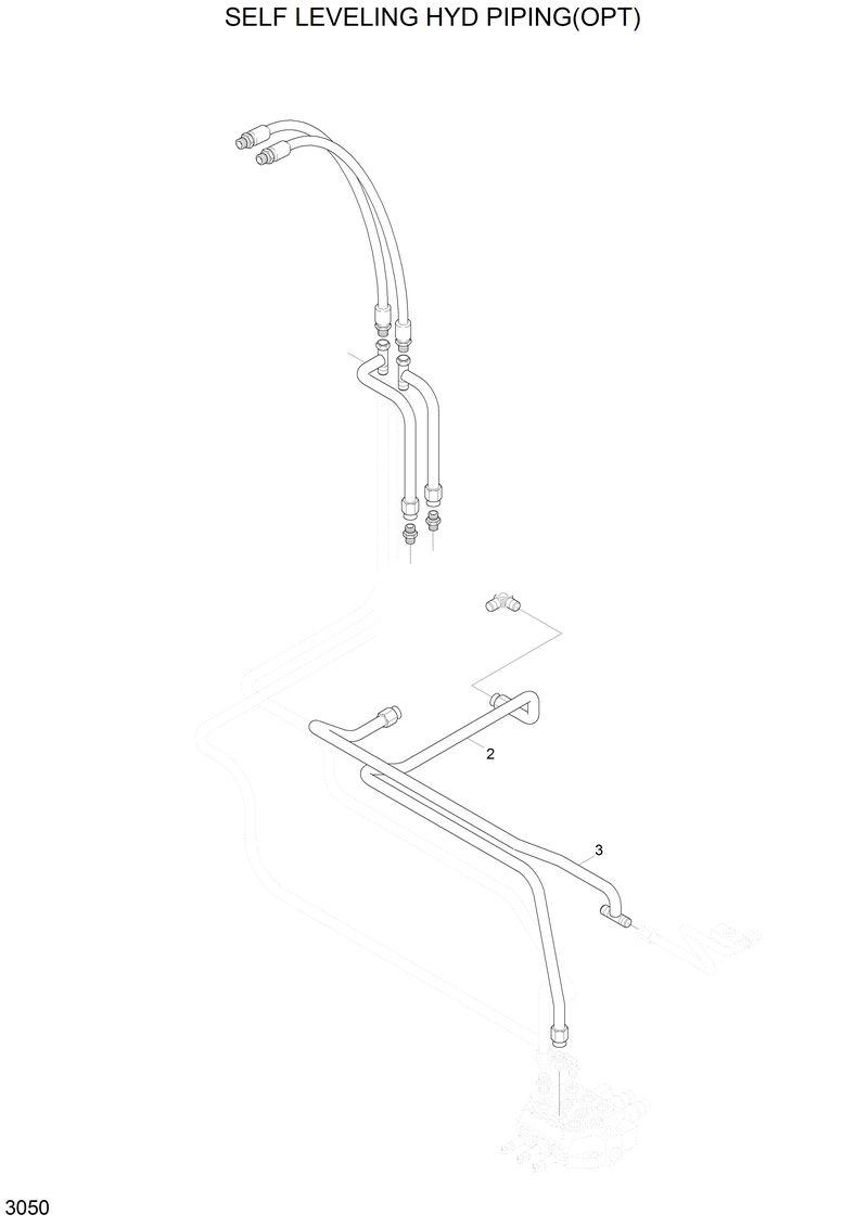 Схема запчастей Hyundai HSL810 - SELF LEVELING HYD PIPING(OPT) 