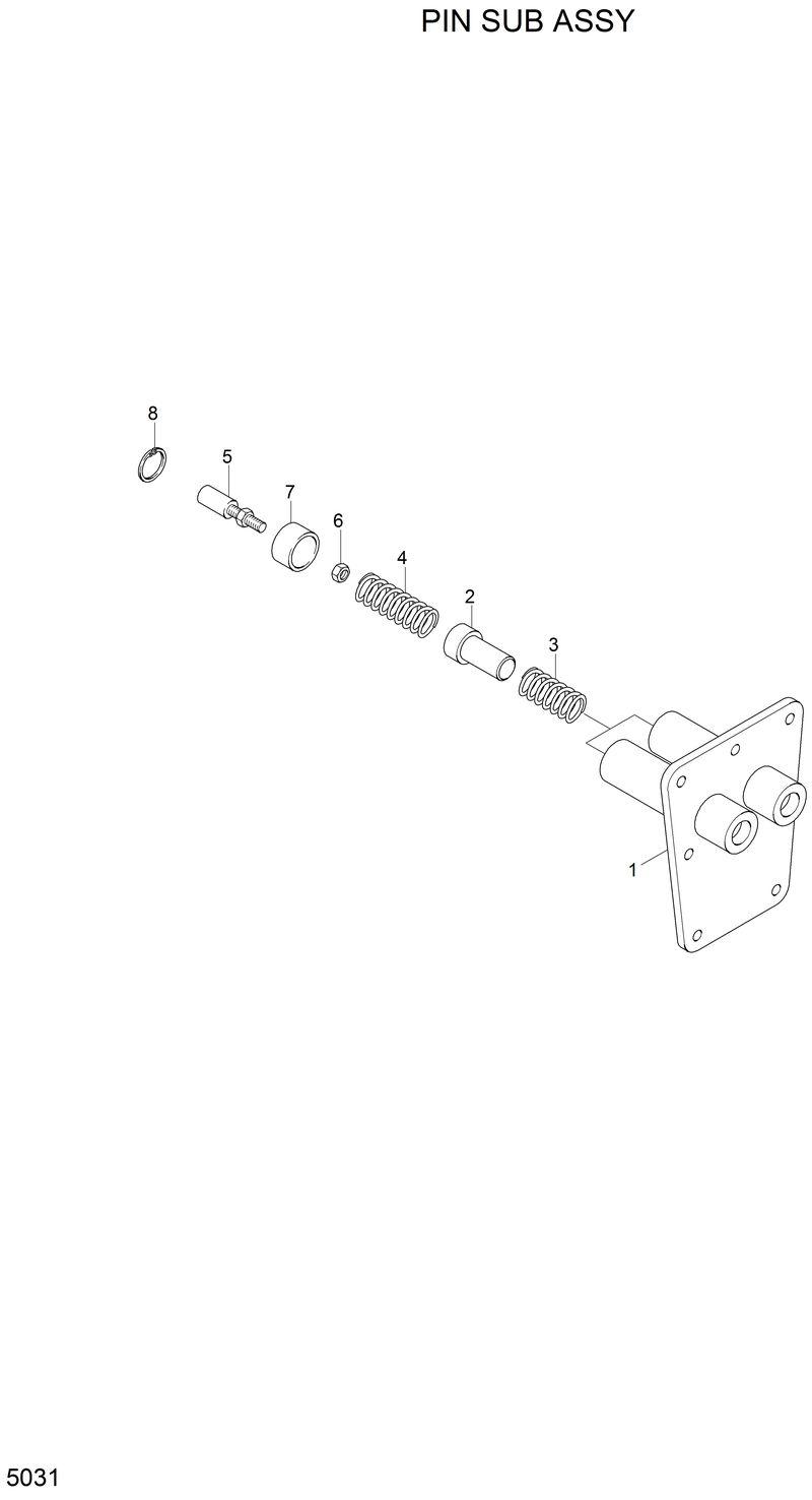 Схема запчастей Hyundai HSL810 - PIN SUB ASSY 